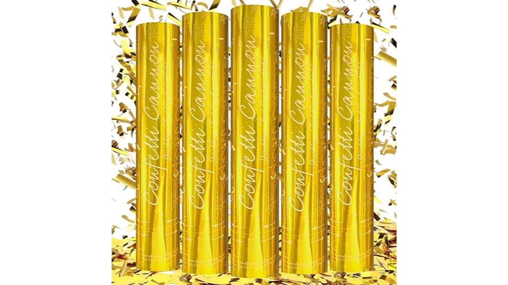 gold confetti poppers