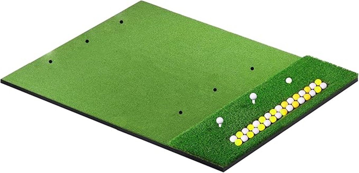 golf hitting mat with tray