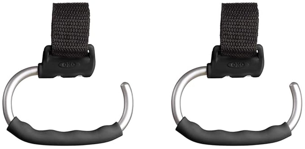 gray stroller hook