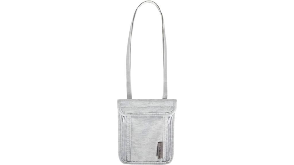 gray travelon neck pouch