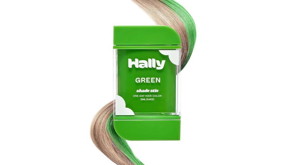 green temporary hair color