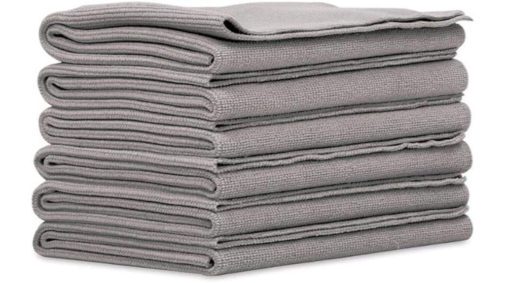 grey microfiber towel set