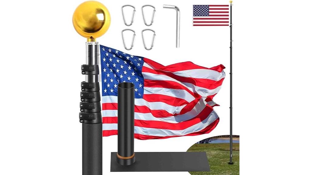 heavy duty rv flagpole mount