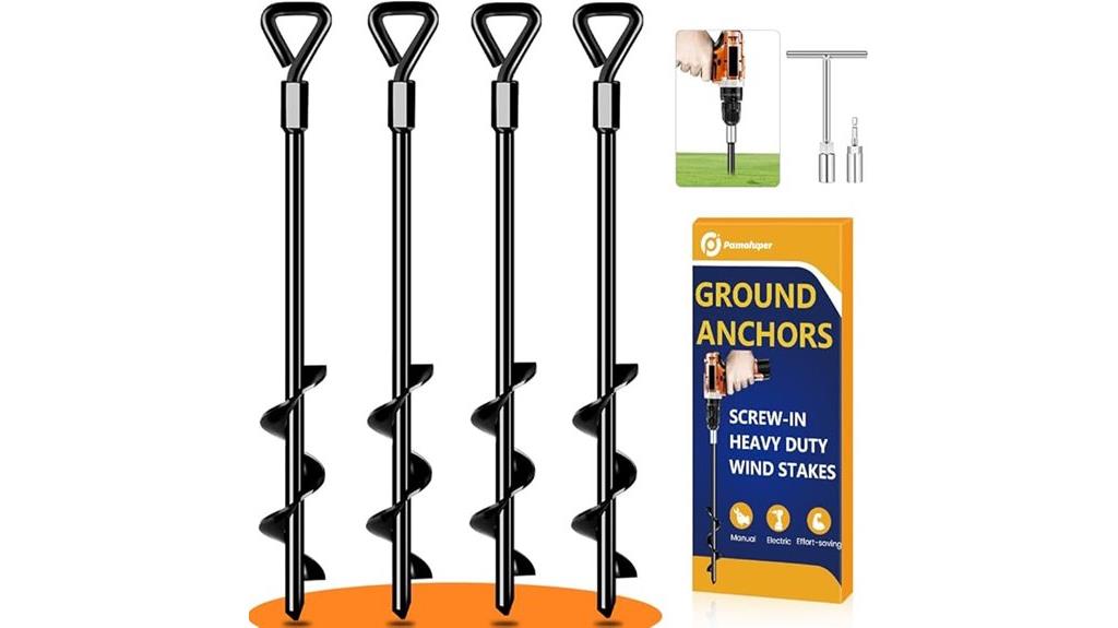 heavy duty screw in tent stakes