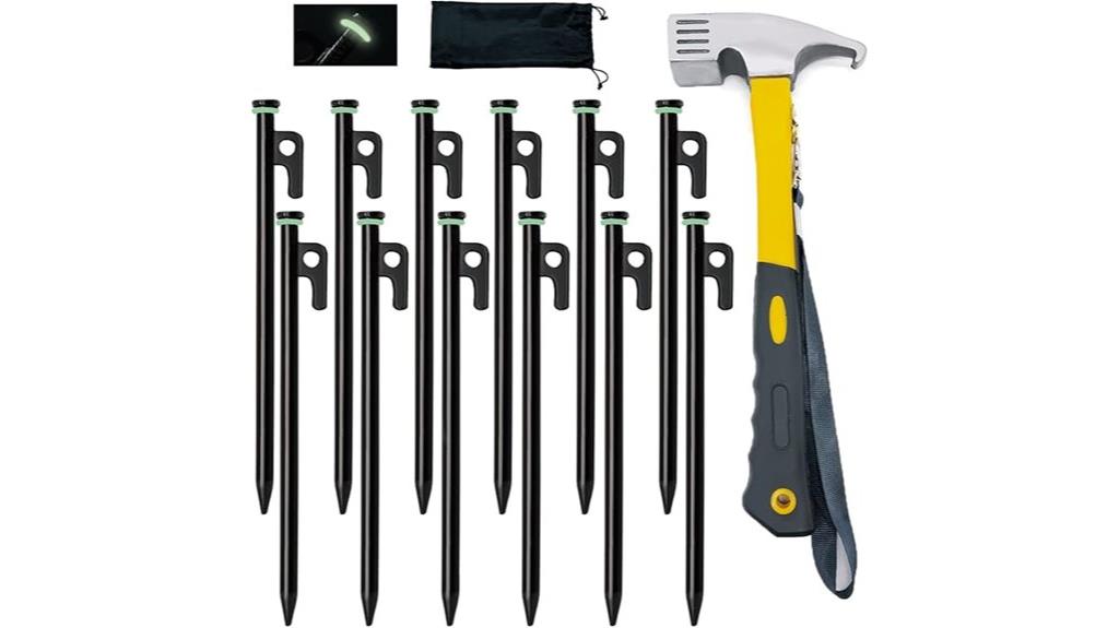 heavy duty tent stakes set