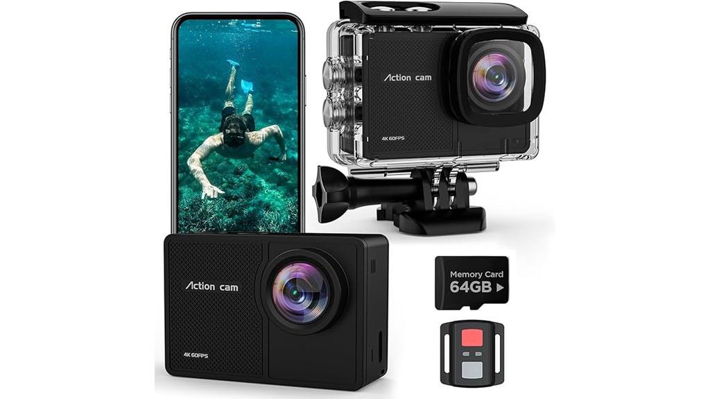 high resolution waterproof action camera