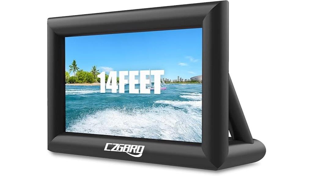 inflatable projector screen setup