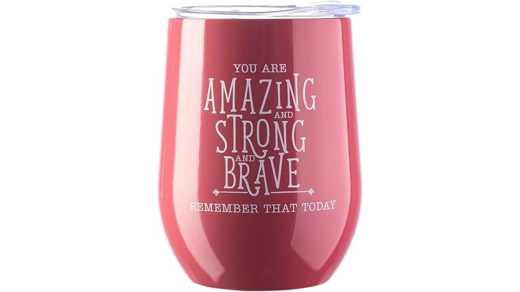 inspirational wine tumbler gift