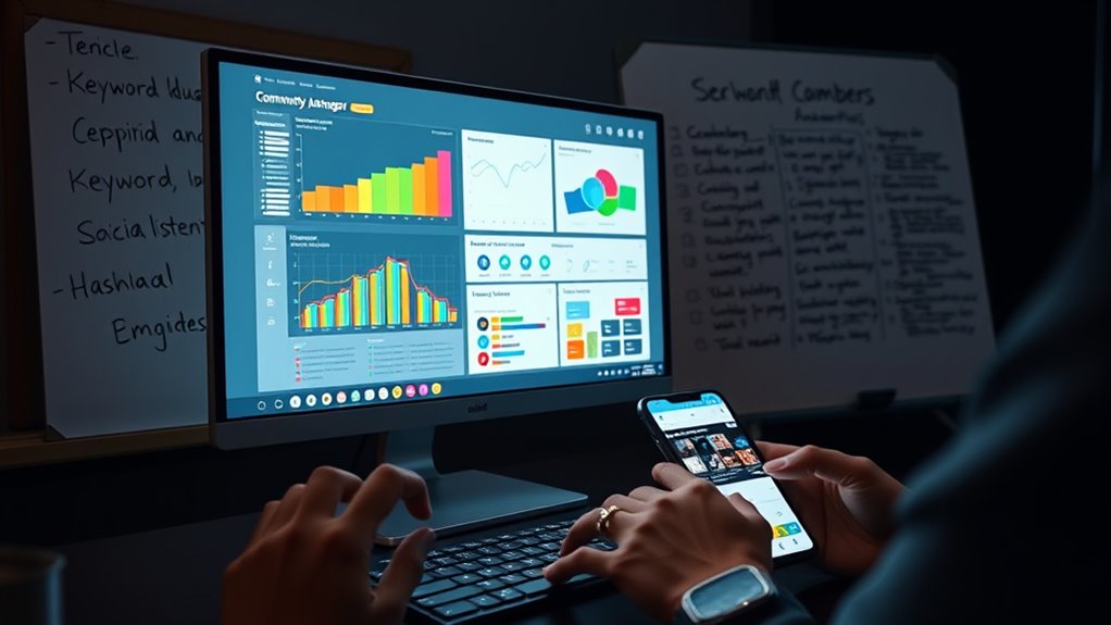keyword and hashtag optimization