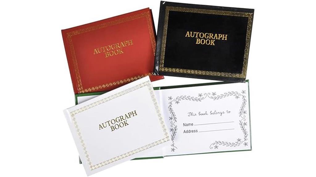 kids autograph books set