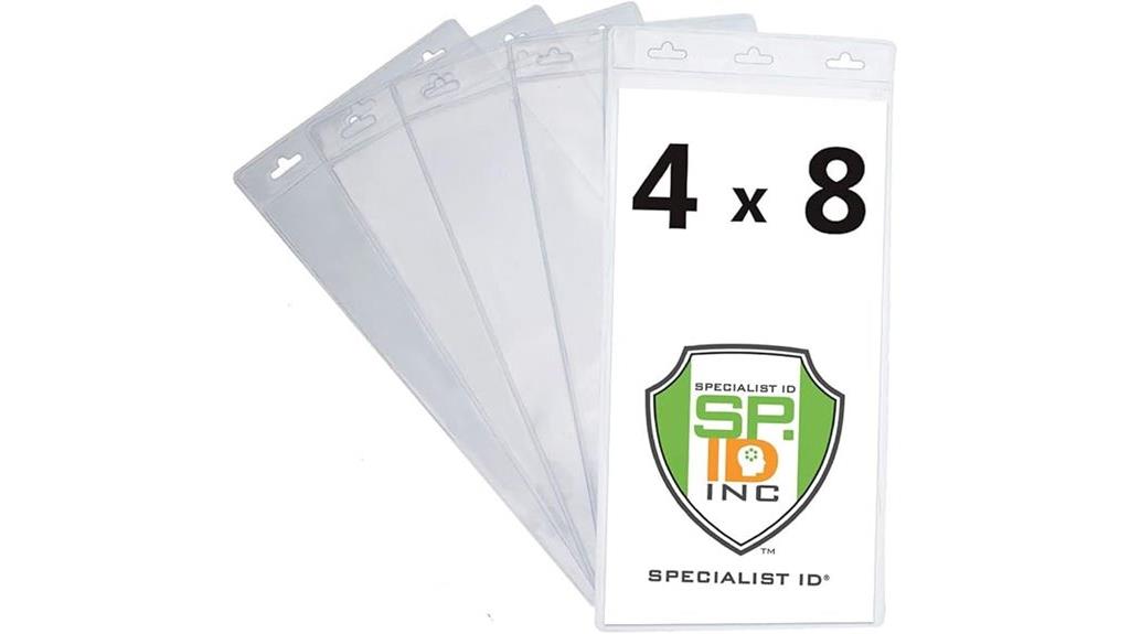 large 4x8 badge holders