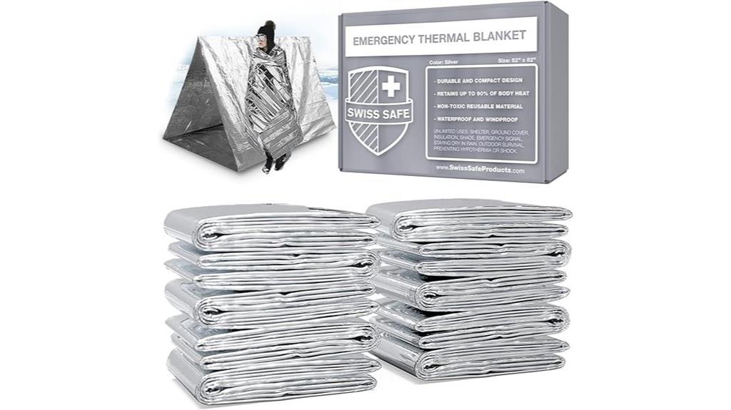 large pack of thermal blankets