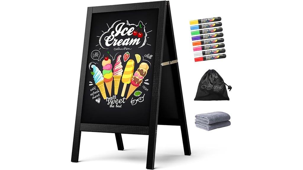 large sidewalk chalkboard sign