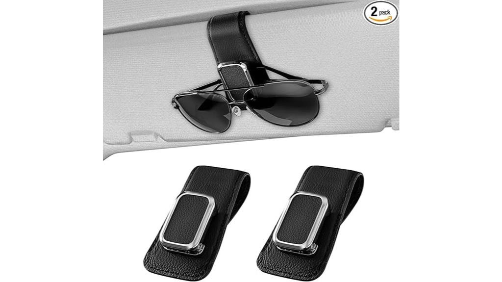 leather sunglasses clip pack