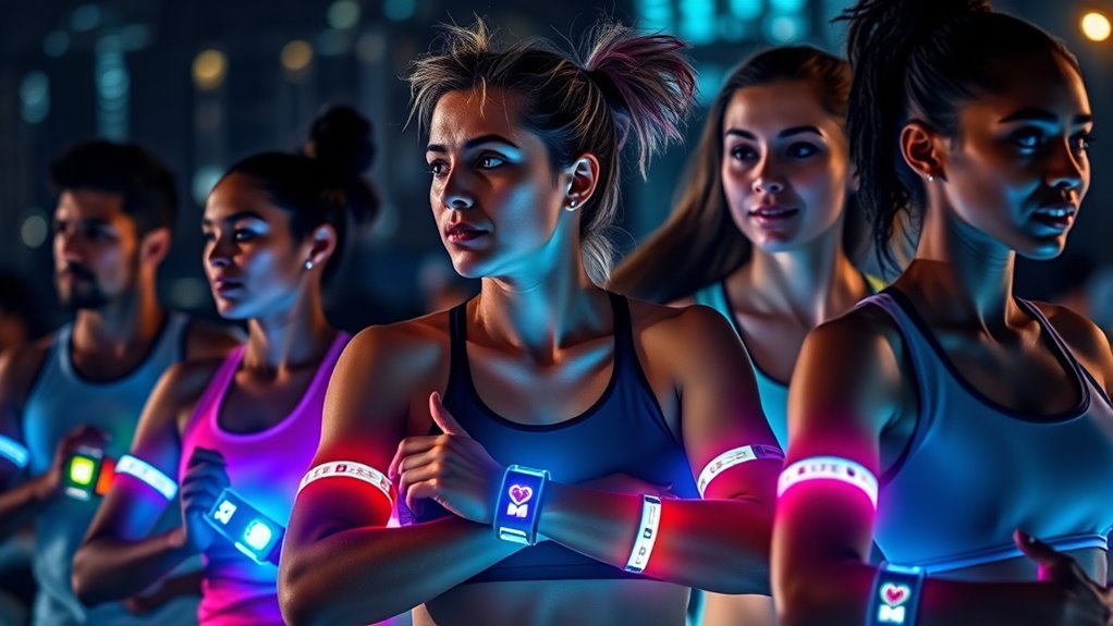 led armbands with heart rate