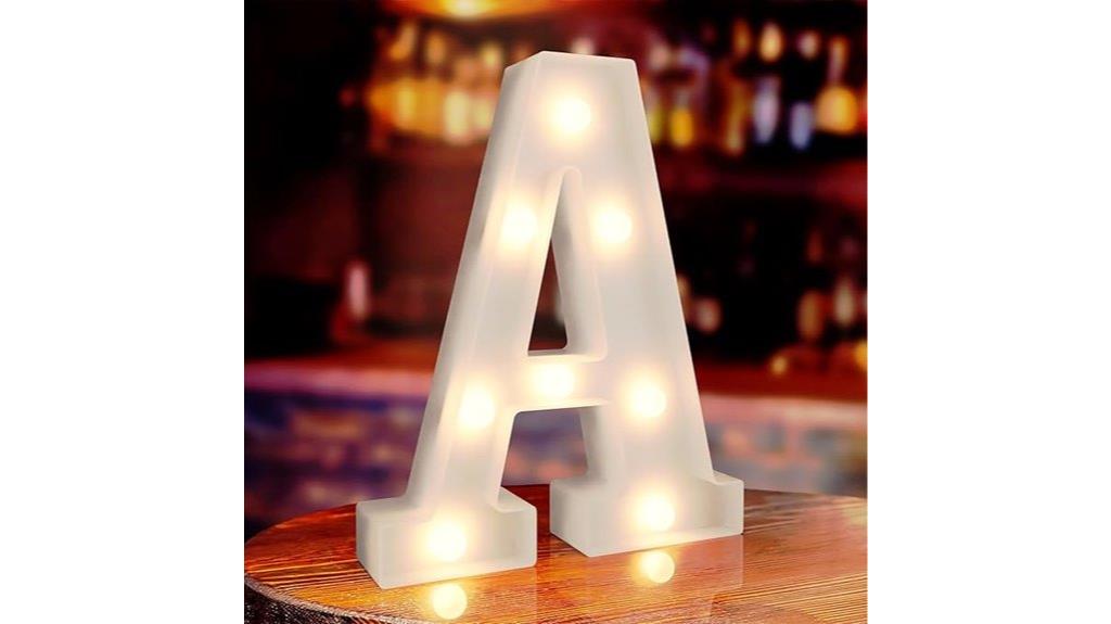 led letter a sign