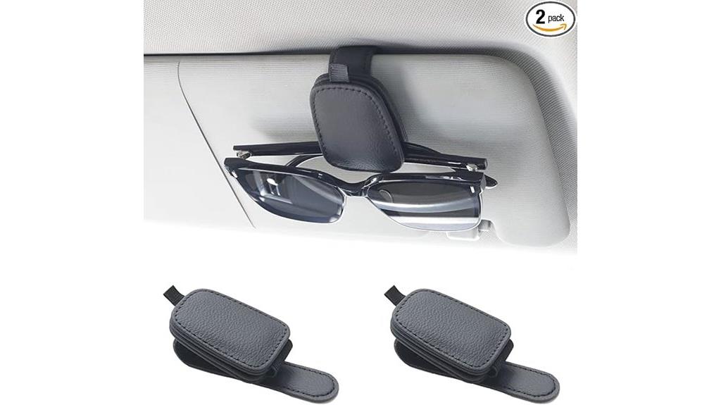 magnetic leather sunglasses holder