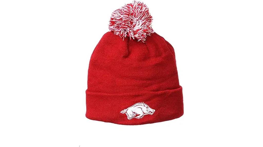 men s pom knit beanie