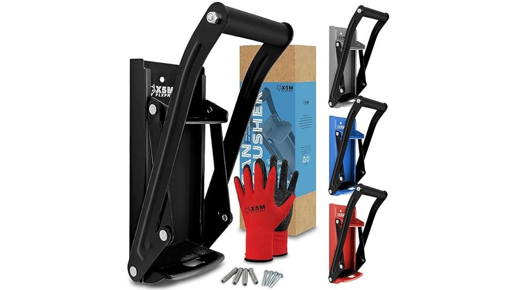 metal can crusher wall mounted