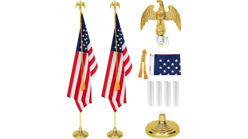 metal indoor flag stand