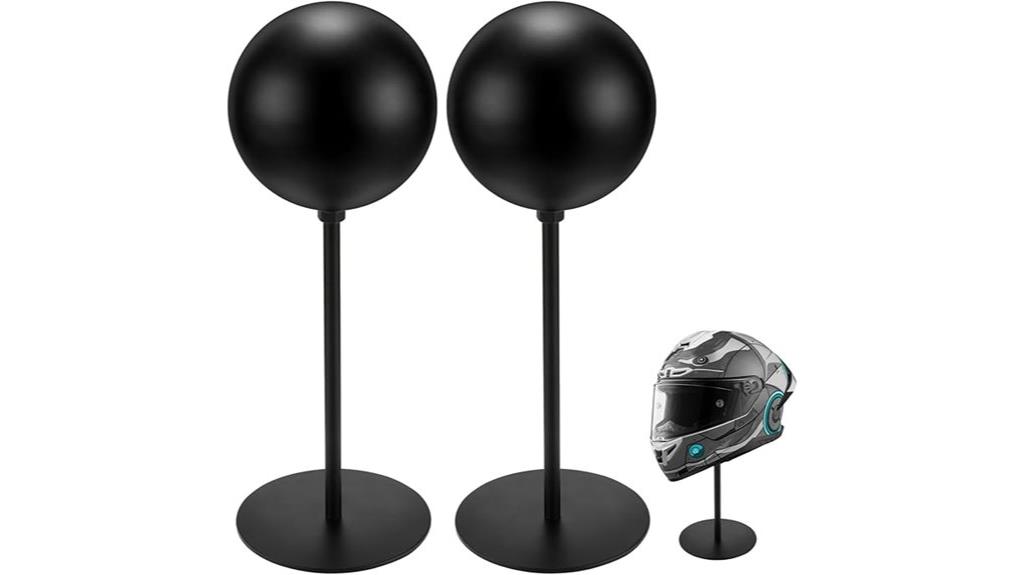 motorcycle helmet metal rack