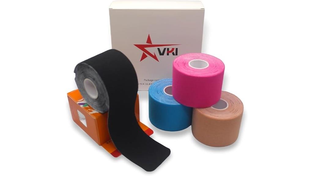 multicolor kinesiology tape set