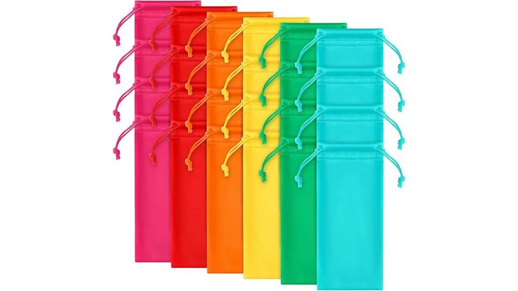 multicolor microfiber sunglass pouches