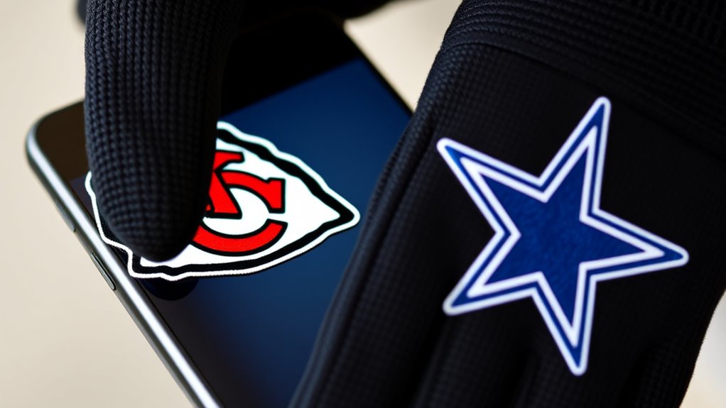nfl logo touchscreen gloves