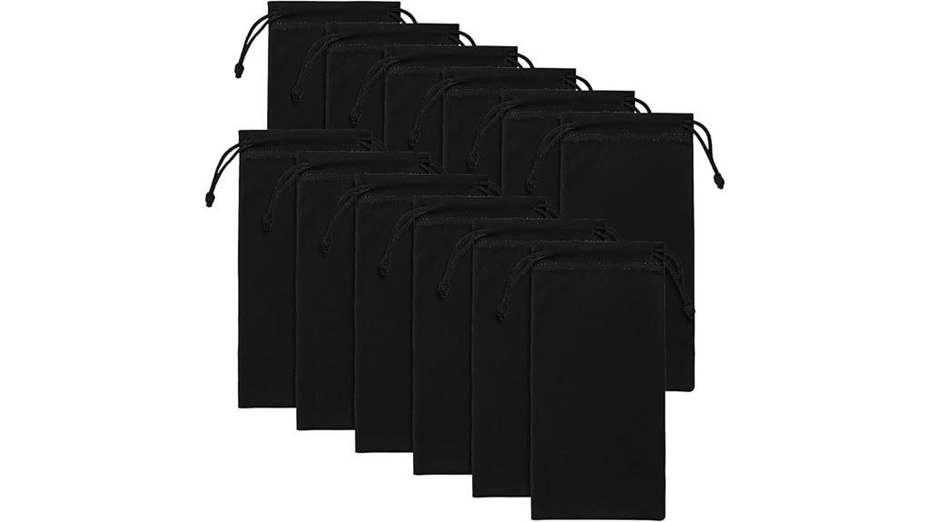 pack of 12 microfiber pouches