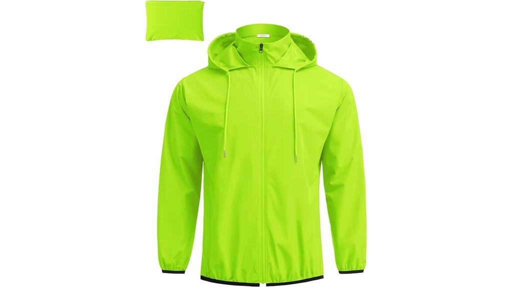 packable waterproof rain jacket