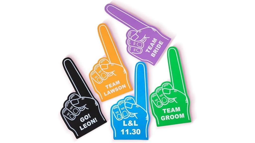 personalized 18 inch foam fingers