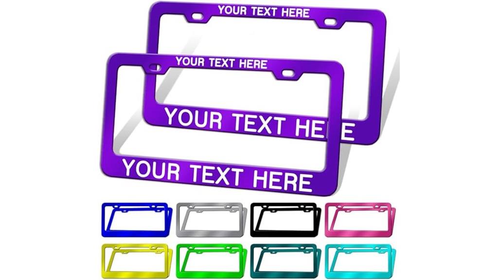 personalized logo license frames