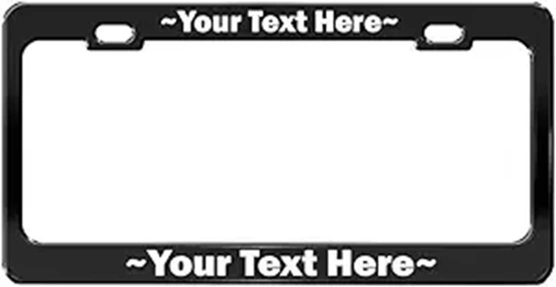 personalized steel license frame