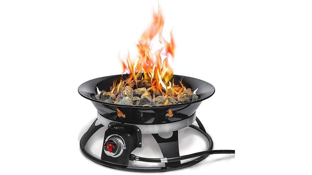 portable 21 inch propane firepit