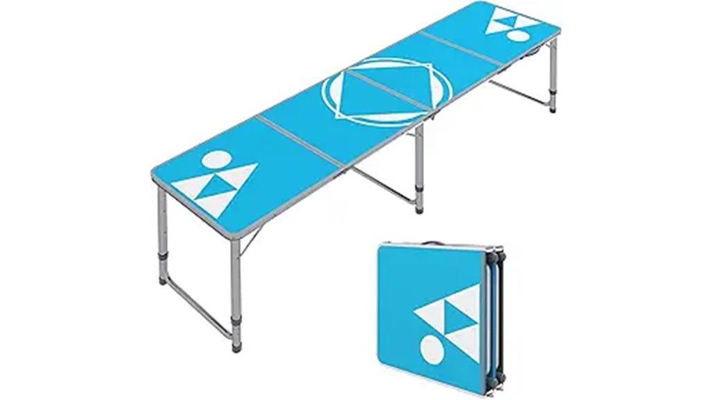portable aluminum beer pong