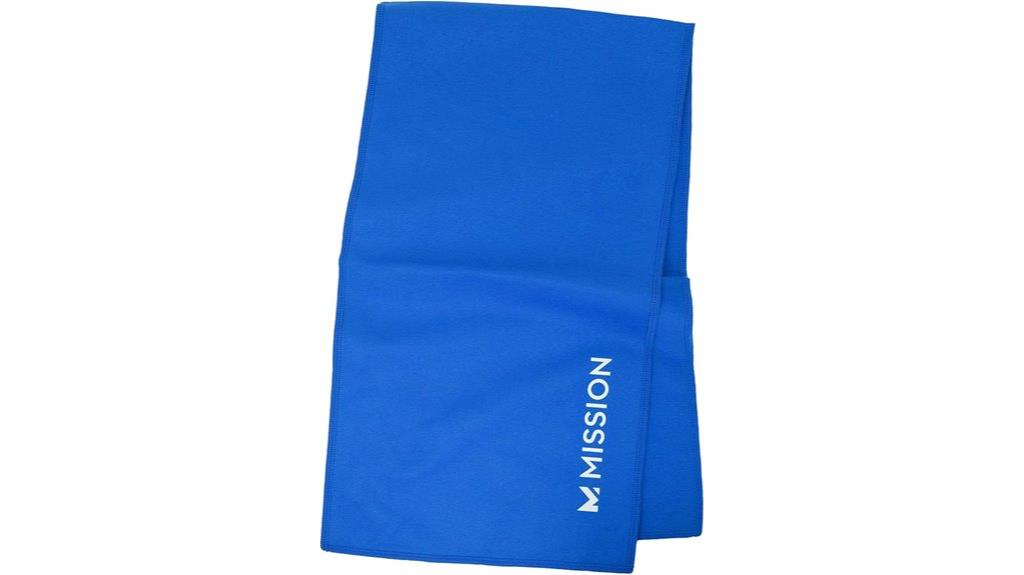 portable blue cooling towel
