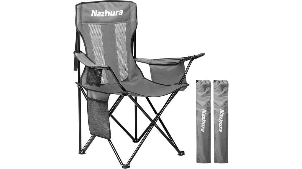 portable camping chairs with cooler