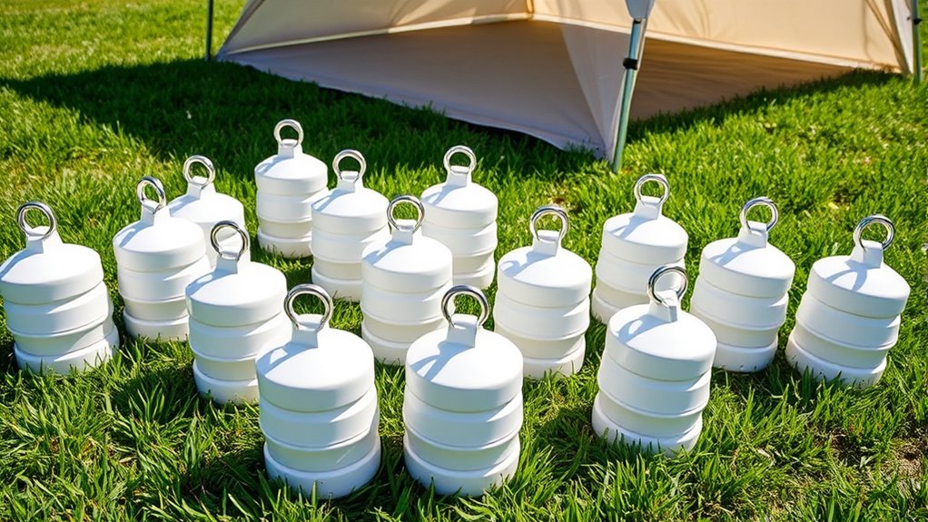 portable canopy weight options