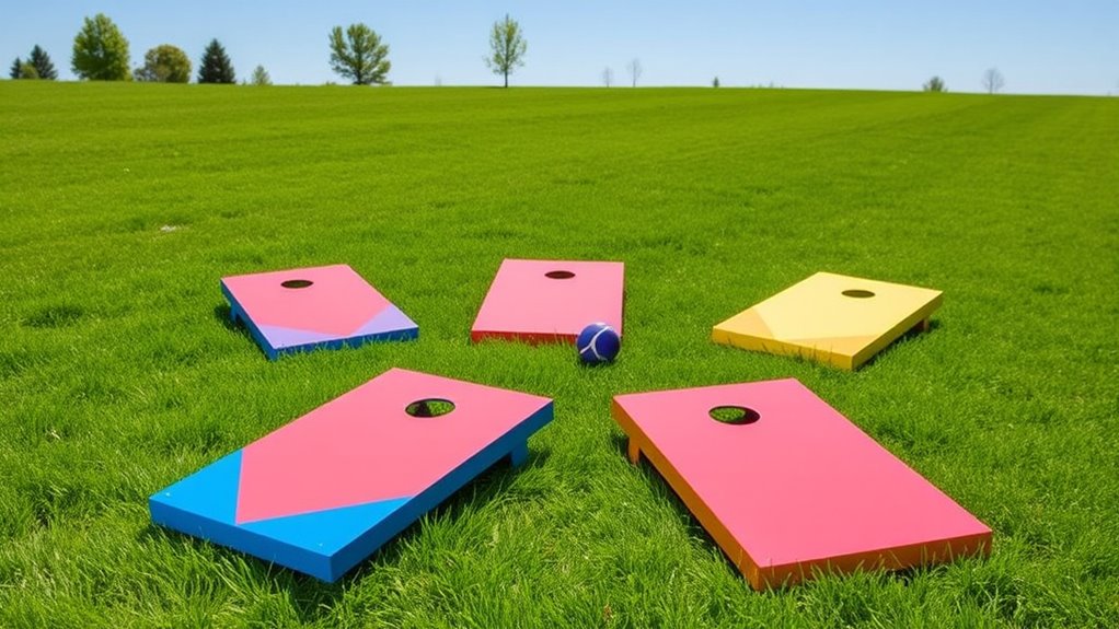 portable collapsible cornhole boards