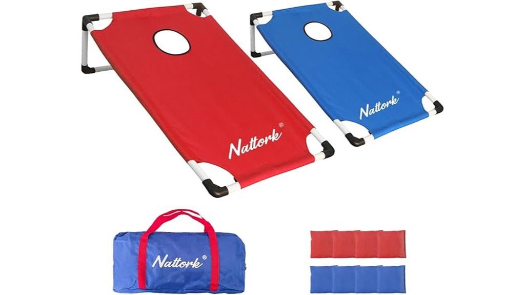 portable collapsible cornhole game