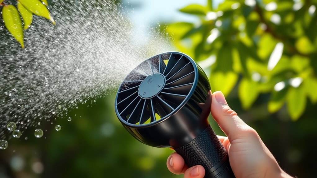 portable cooling mist fans