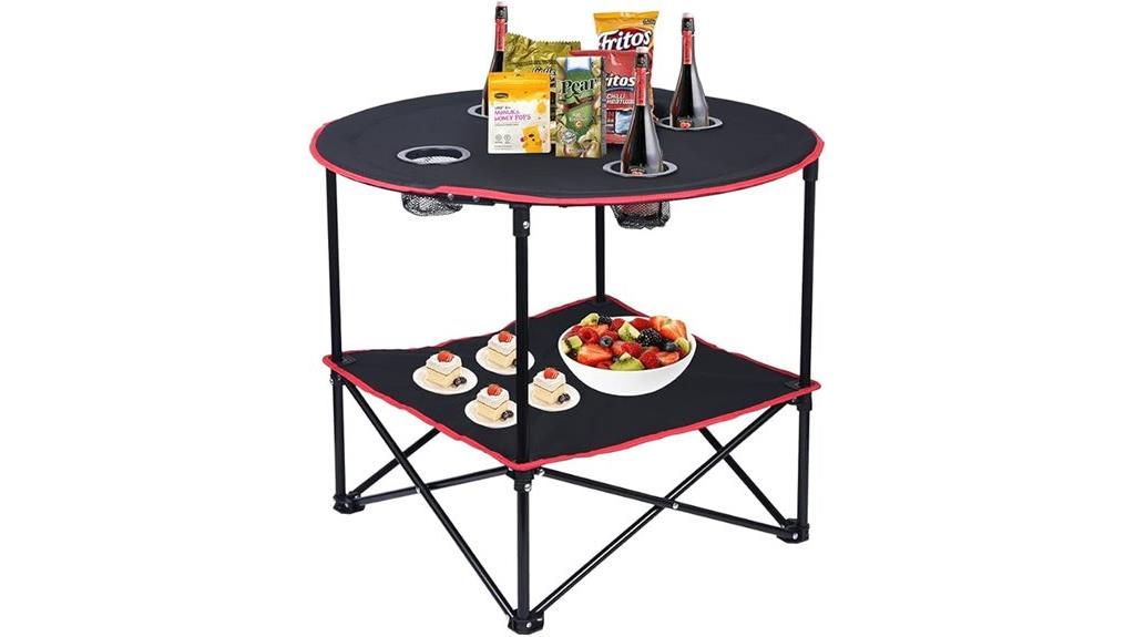 portable folding camping table