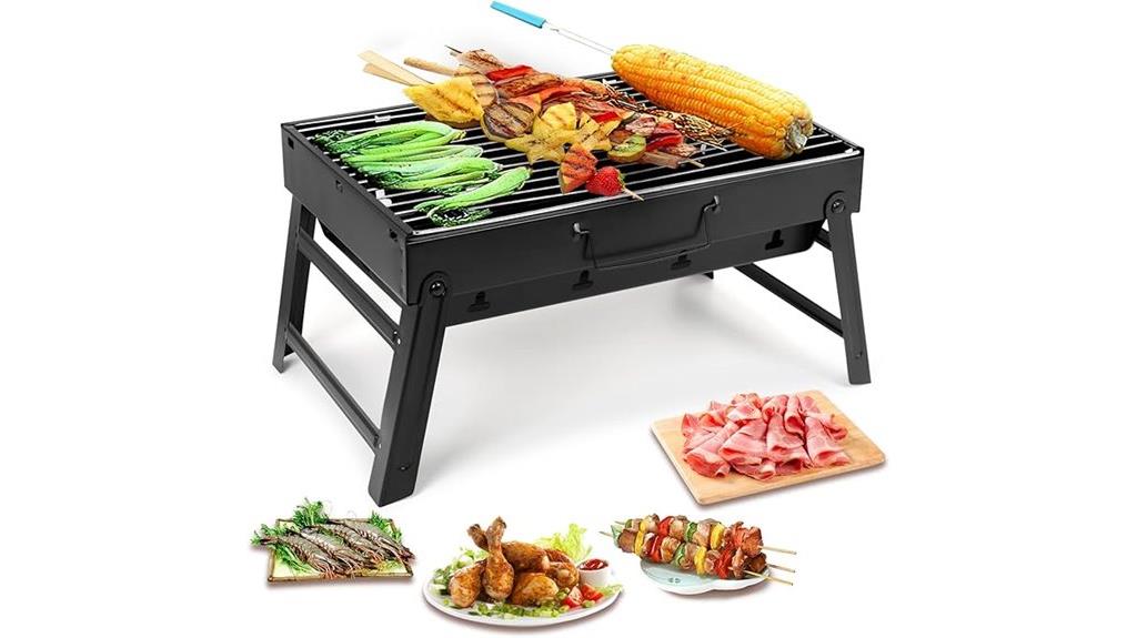 portable folding charcoal grill