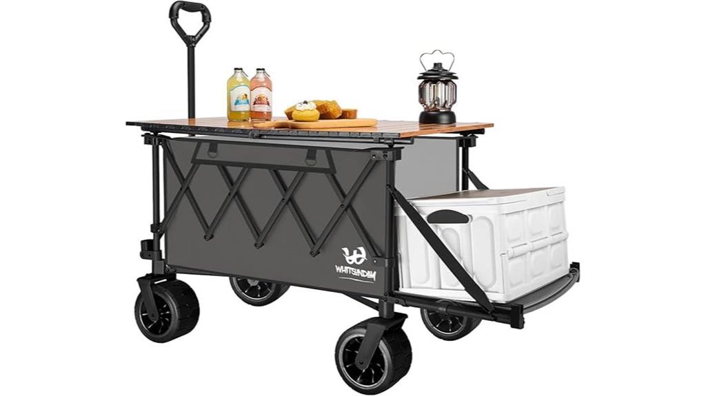 portable folding wagon table