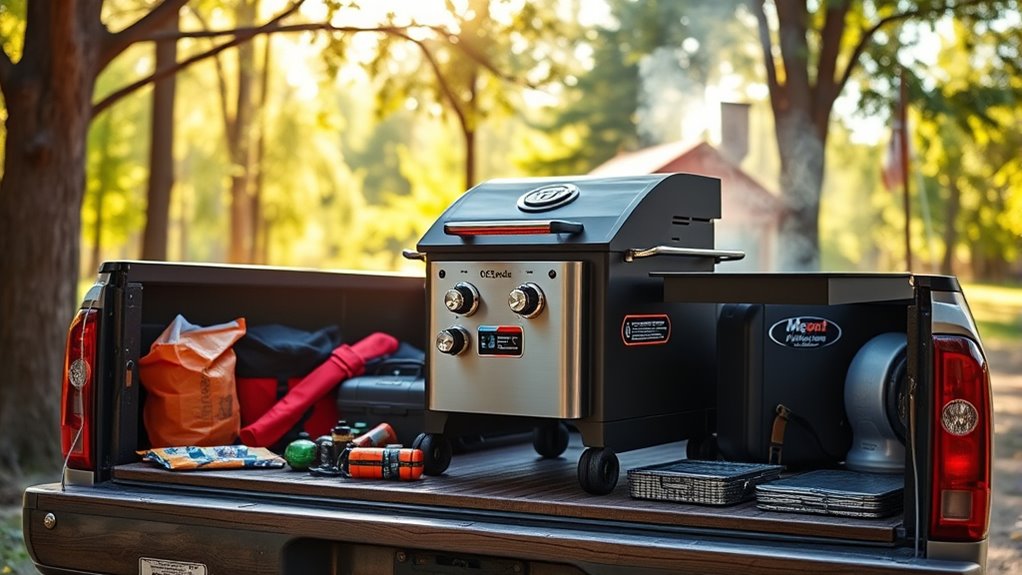 portable grill safety features