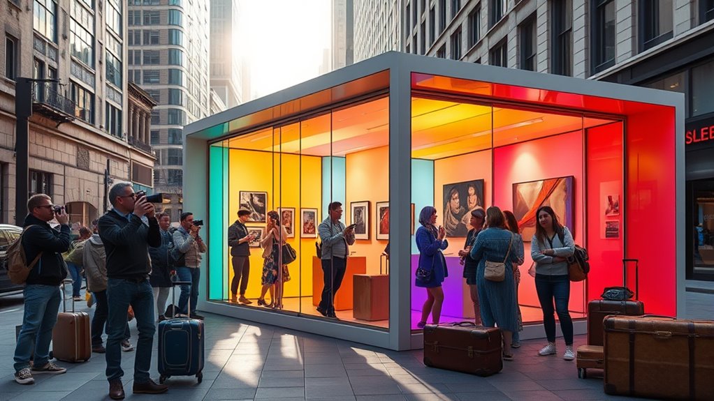 portable interactive art displays