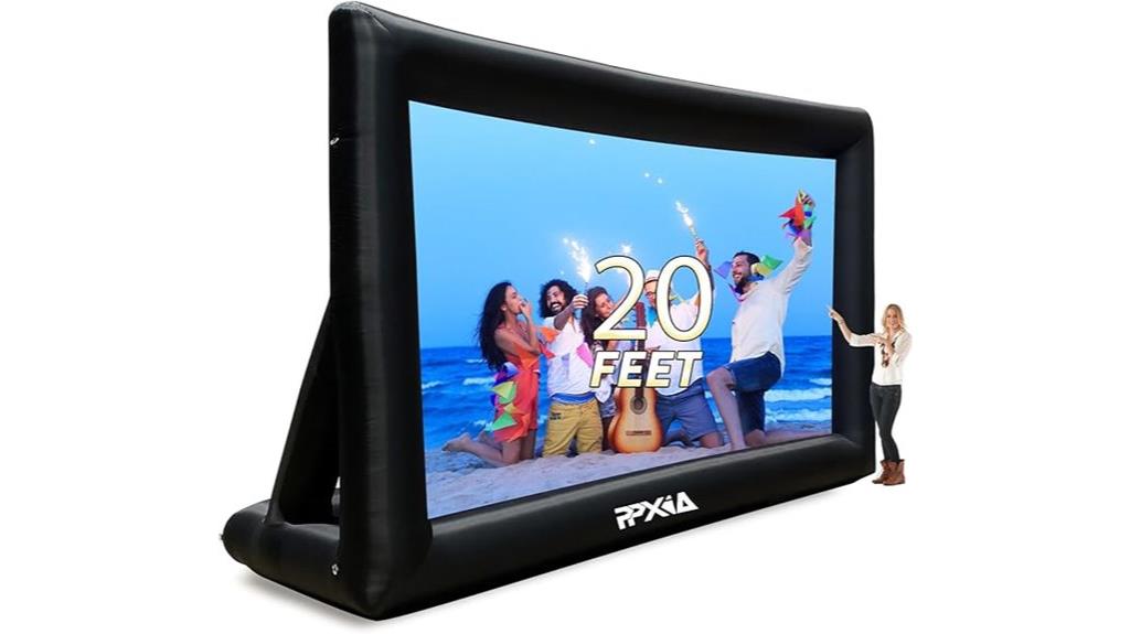 portable outdoor inflatable screen