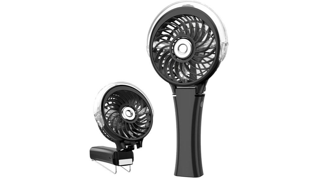 portable rechargeable handheld fan