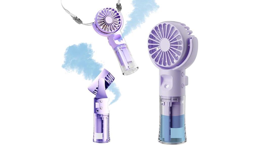 portable rechargeable misting fan
