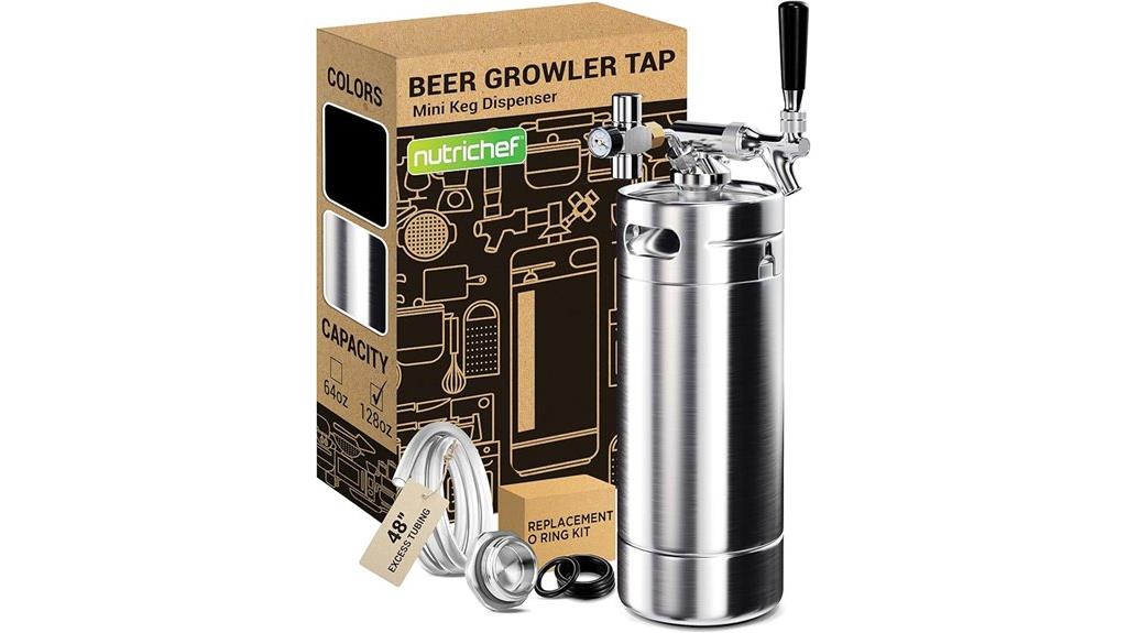 pressurized stainless steel keg